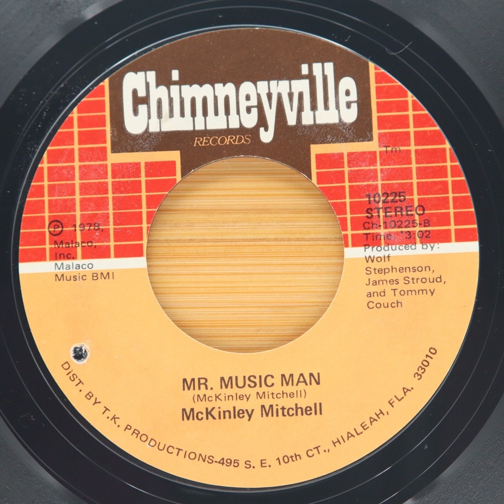 MCKINLEY MITCHELL - MR MUSIC MAN/ THE TOWN I LIVE IN - SOUL FUNK 45 CHIMNEYVILLE